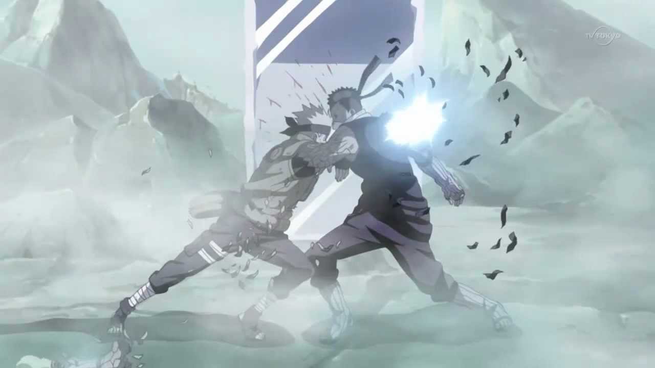 Naruto, Sakura, Sasuke e Kakashi vs Zabuza Momochi