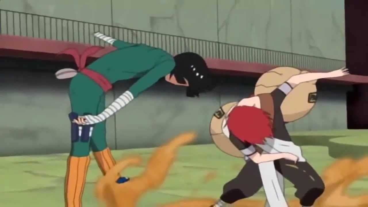 Naruto vs Gaara - Gaara se transforma em Shukaku (Dublado)